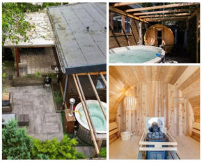 78 m2 Luxe Bos Chalet Welness Private Barrelsauna and HOTTUB and AIRCO